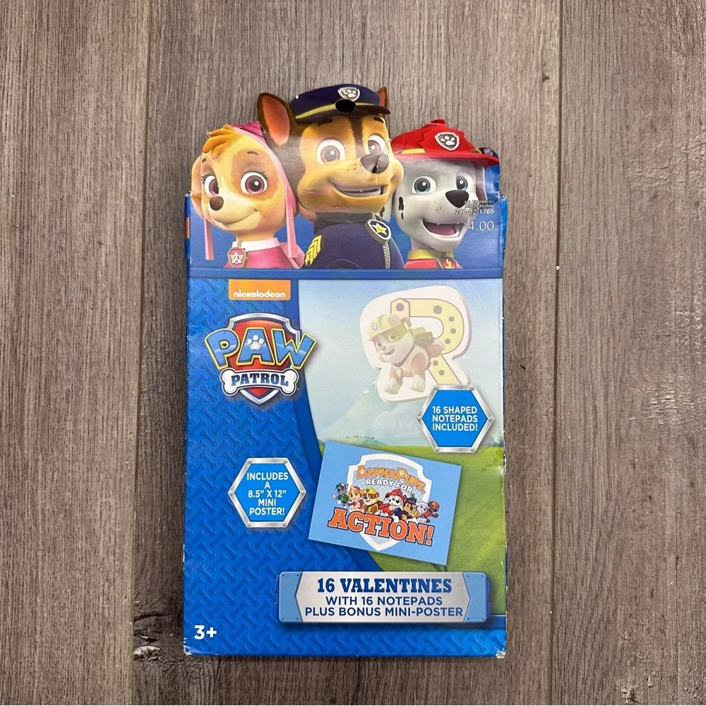 Valentines Cards Set of Three Boxes Avengers and Paw Patrol